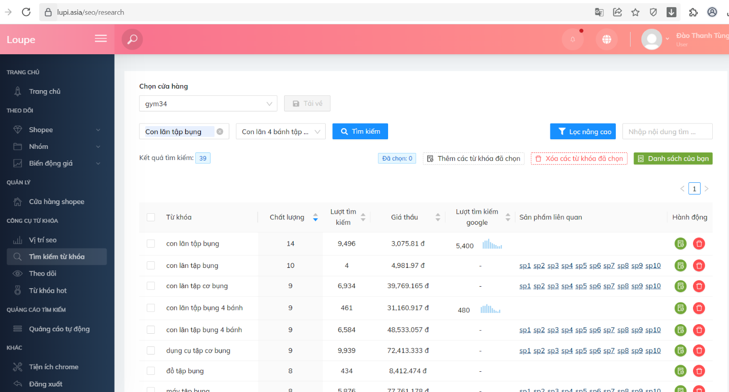Công cụ phân tích Bigdata trên sàn thương mại điện tử - Lupi.vn 44 guide38